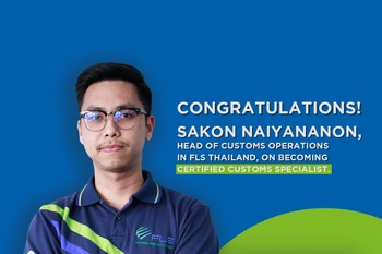 Congratulations to our new Certified Customs Specialist – Sakon Naiyananon